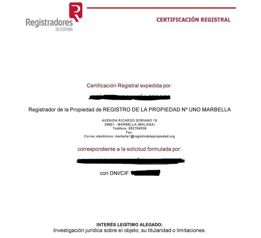 La traducción jurada de una certificación registral 35 certificacion registral