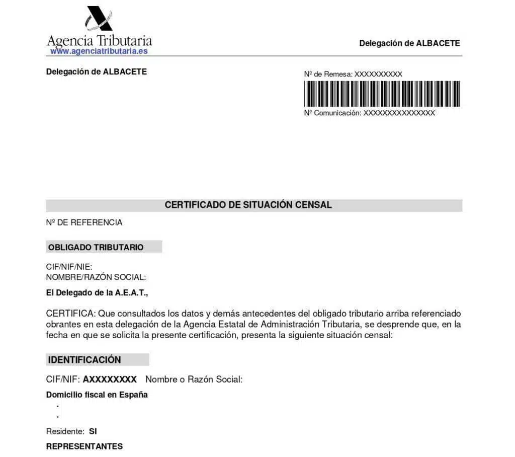 La traducción jurada de un certificado bancario 80 certificado de situacion censal