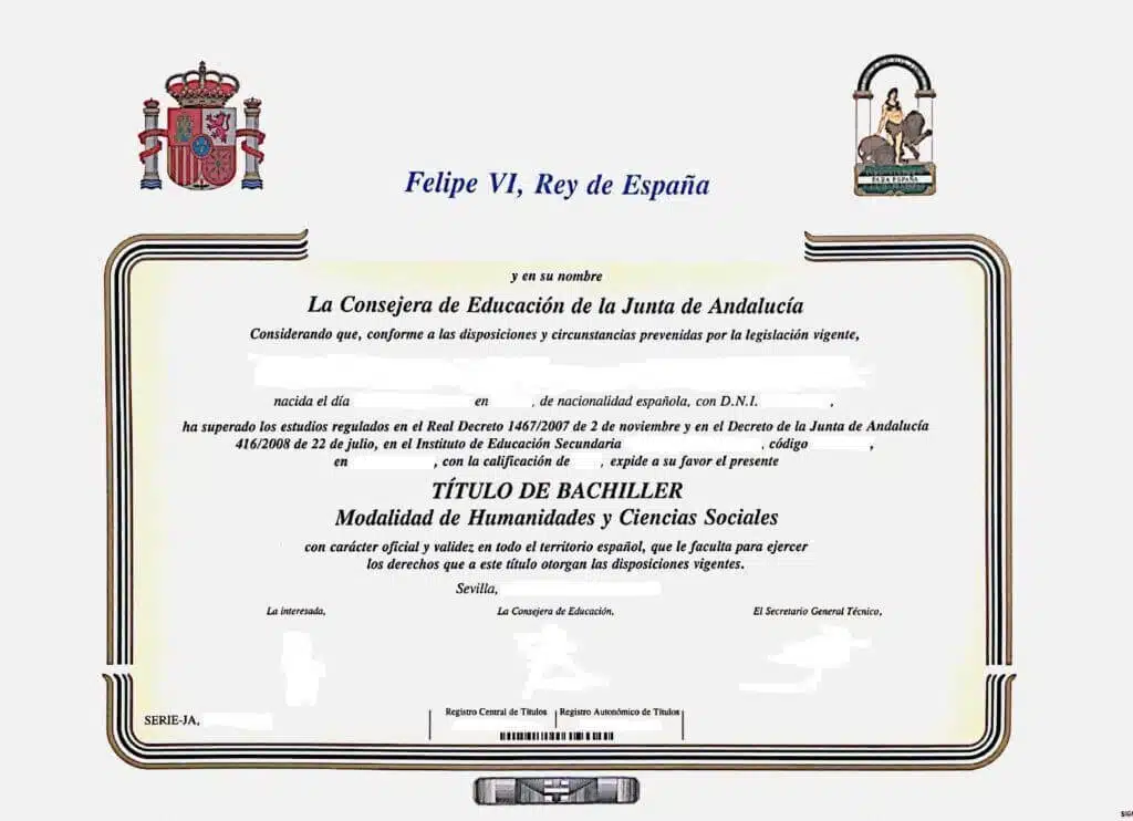La traducción jurada del título de Bachillerato 25 diploma título de bachillerato